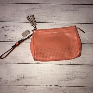 Coral Coach Wristlet